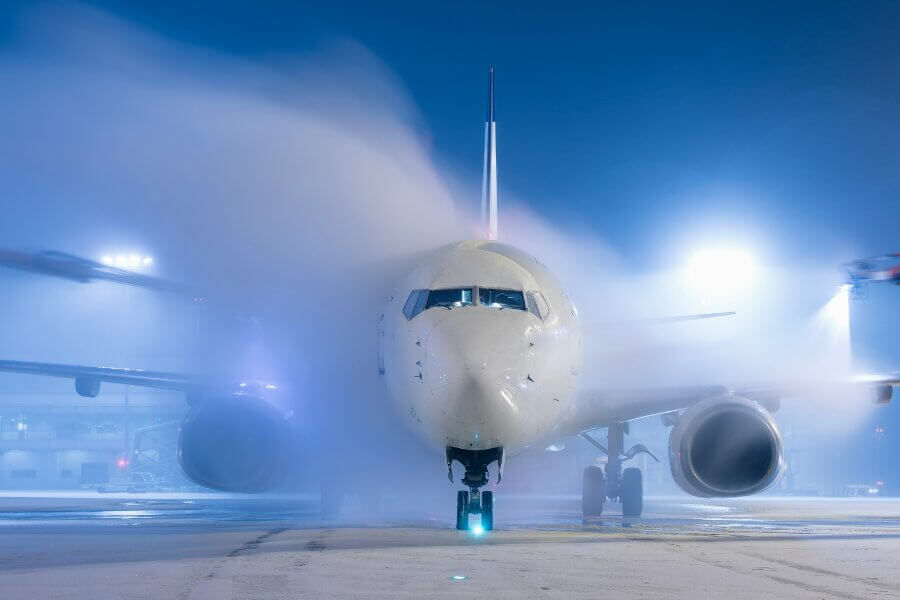 de-icing aircraft image